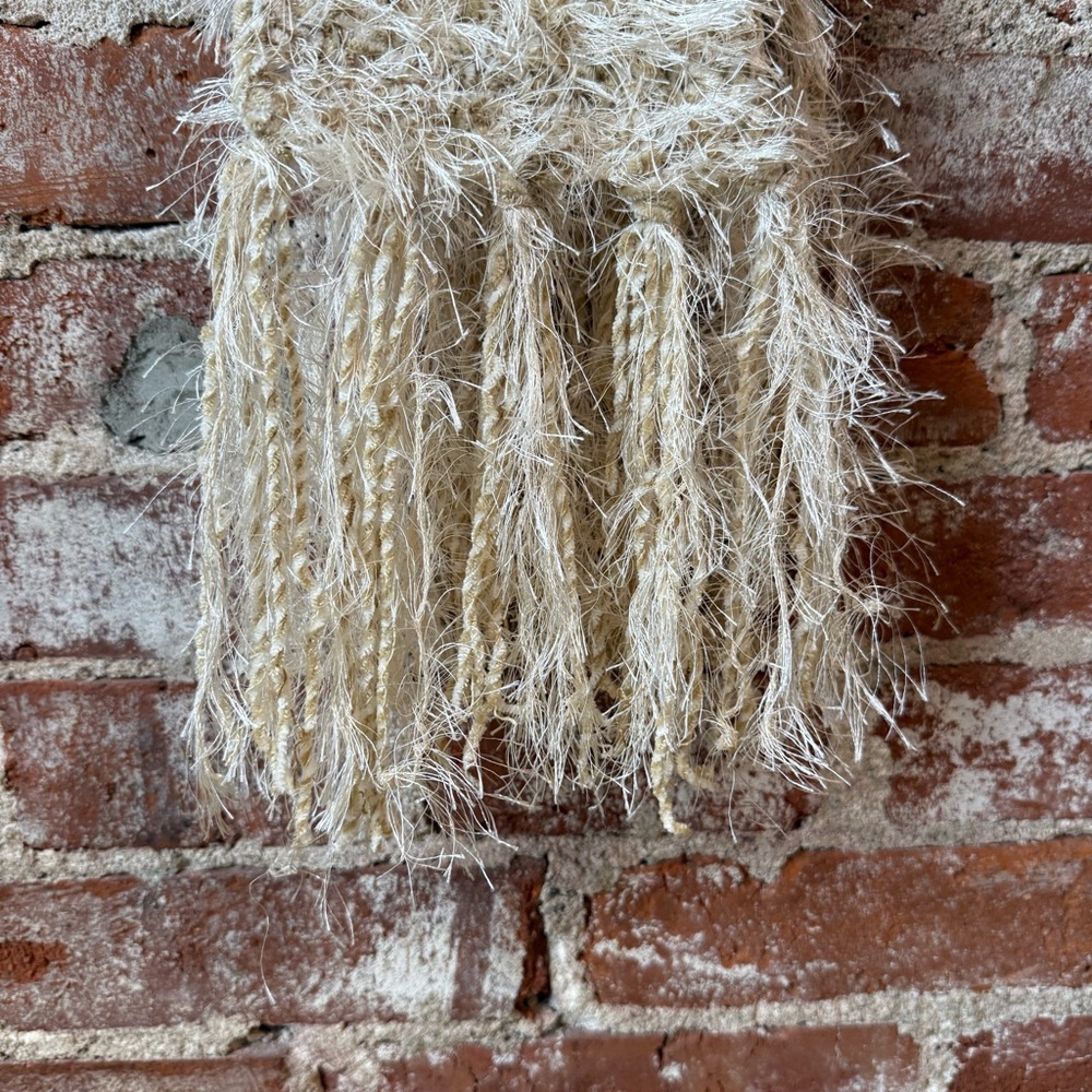 Cream Textured Scarf - Picture 3 of 4